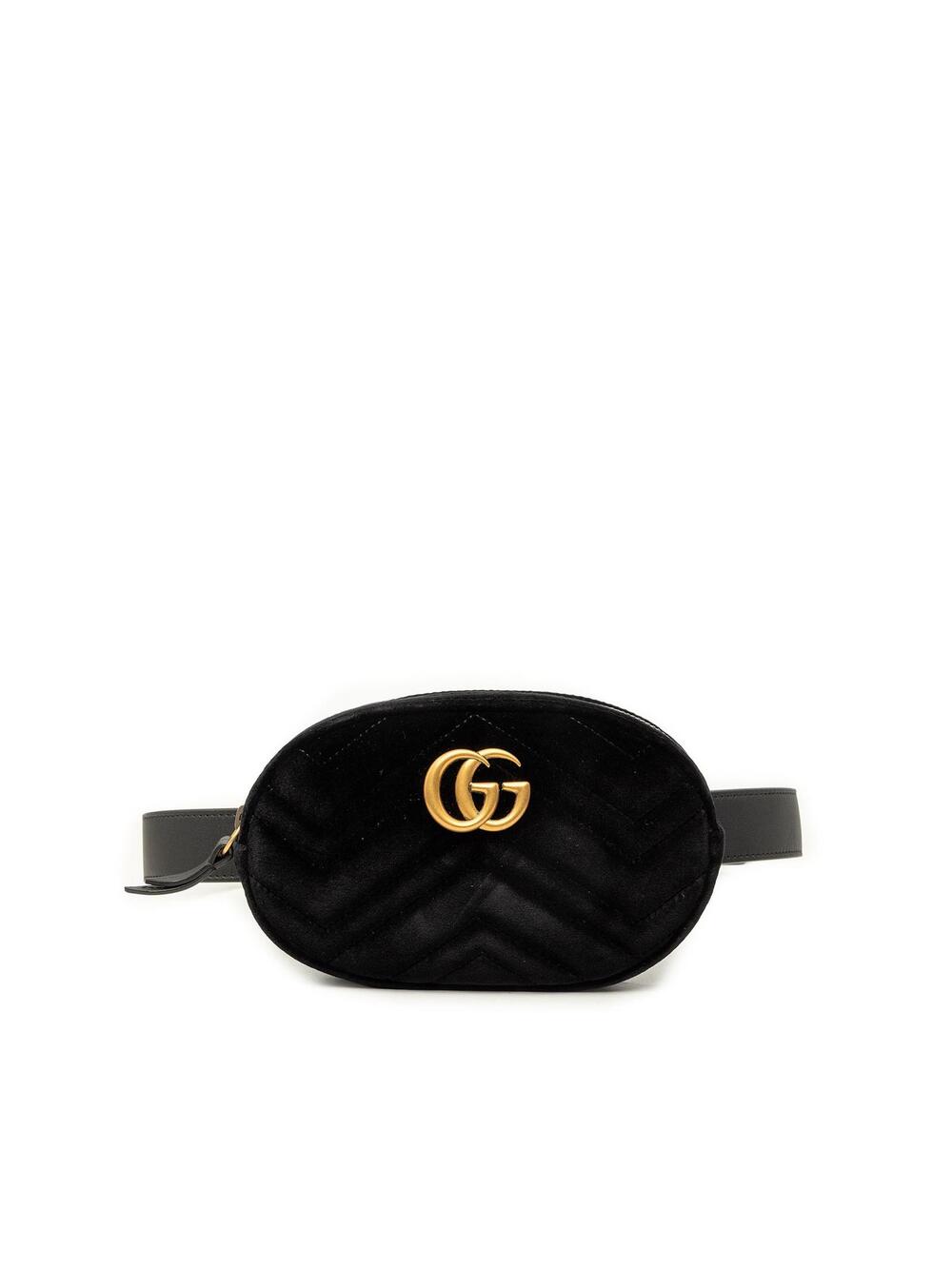 Gucci Gg Marmont Matelasse Velvet Belt #362962G60B